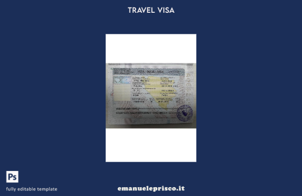 Visto di viaggio per la Bosnia ed Erzegovina in stile verificato con modello di 